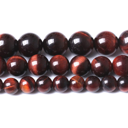 36PCS 10MM AAA Red Tiger Eye Stone Beads Natural Gemstone Bead Crystal Healing Energy Jewelry Making DIY 15 inches