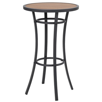 Naga Bahna Bar Height Patio Table, 40-Inch Outdoor Pub Table Bistro Table with Wooden-Like Table Top & Metal Frame, Spring, 2026