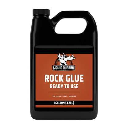 Liquid Rubber Rock Glue Professional Grade Landscaping Stone and Pea Gravel Stabilizer Ready to Use Clear Drying Permeable Water Based Outdoor Binder 1 Gallon 50 sq ft