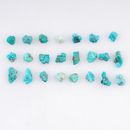 CRYSTALIS (25cts.) Ultra Blue Turquoise Natural Raw Crystals, Loose Gemstone Wholesale Bulk Rough Jewelry Making Supply, Chakra Healing Stones, DIY, Gem Collection (20+pcs) (5-6mm)