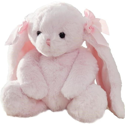 Bearington Light Pink Plush Easter Bunny Stuffed Animal - 14" Soft Cuddly Easter Rabbits with Fluffy Fur and Long Ears - Adorable Stuffed Bunnies Toy Gifts for Kids, Babies, and Holiday Celebrations