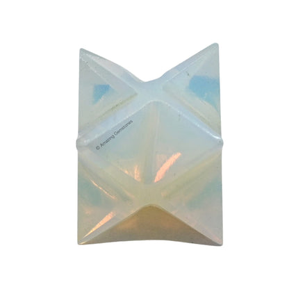 Amazing Gemstone Opalite Merkaba Crystal - 1 Inches Metaphysical Merkaba Star for Meditation - Energetic Tetrahedron Crystal and Healing Stones for Spiritual Growth and Healing (20-25mm)