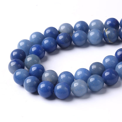 36PCS 10mm Natural Stone Beads Blue Aventurine Round Loose Spacer Energy Stone Healing Power Beads for Jewelry Making DIY Bracelet Necklace 15" Inch (10mm, Blue Aventurine)