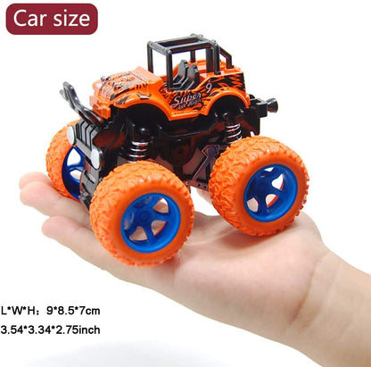 ANAOER 4 Pack Monster Trucks Toys for Boys 2 3 4 5 6 Year Old, Friction Powered Pull Back Car Toys for Toddlers Kids Ages 2-3-5-7, Best Birthday Christmas Party Gift for Boys and Toddlers