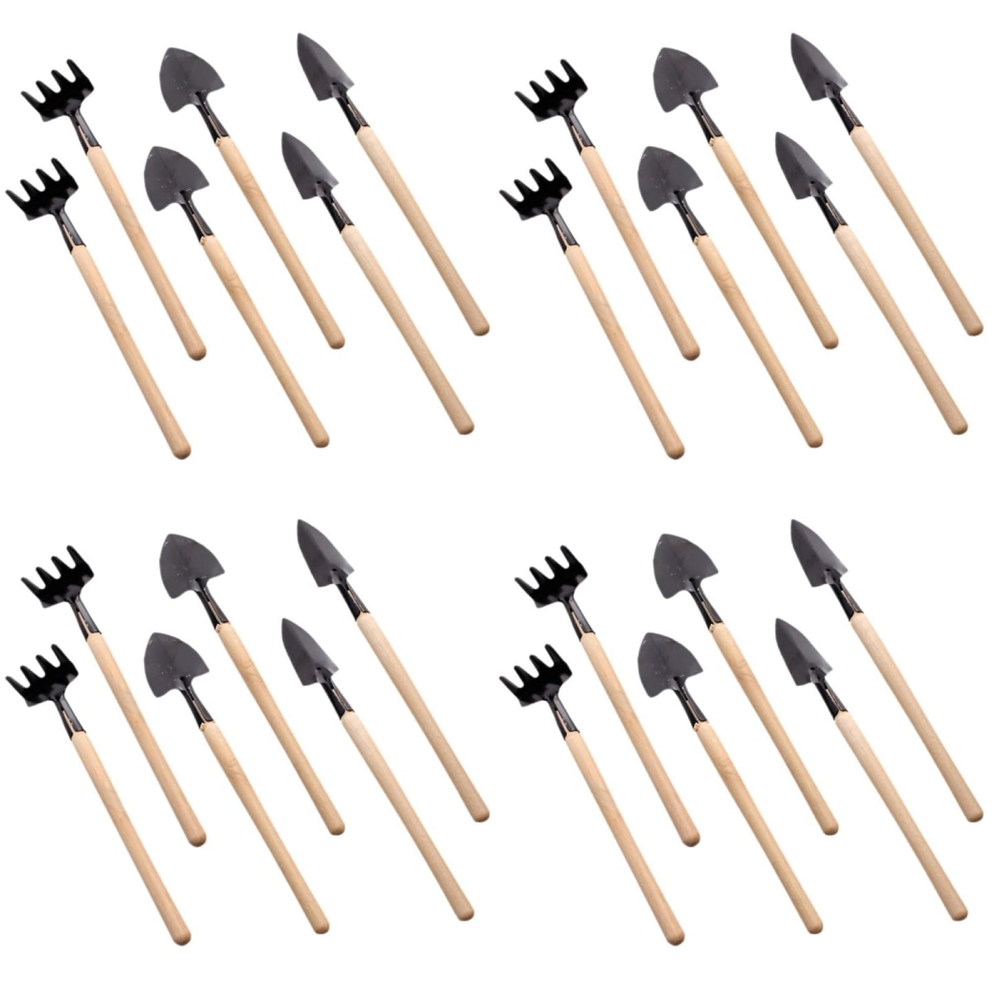 GANAZONO 8 Sets Mini Gardening Tools Portable Garden Hand Tools Set Miniature Gardening Rake Trowel and Shovel for Bonsai Succulents Herbs Planting