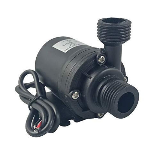 ZAOJIAO DC 12V Brushless Water Pump 1/2'' Male Thread Centrifugal Submersible Pump 800L/H 210GPH 4M/13ft for Fountain Solar Panel Pond Aquarium Water Circulation System Black