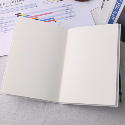 Koogel 2PCS Blank Hardbound Sketch Notebooks, White Drawing Notebooks 5.7" x 8.2" Hardcover Sketchbooks Blank Thick Smooth Notebook for Kids to Write Stories 50 Sheets 100gsm Inner Paper