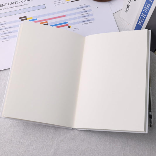 Koogel 2PCS Blank Hardbound Sketch Notebooks, White Drawing Notebooks 5.7" x 8.2" Hardcover Sketchbooks Blank Thick Smooth Notebook for Kids to Write Stories 50 Sheets 100gsm Inner Paper
