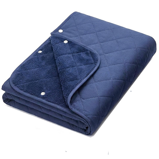 Waterproof Outdoor Stadium Blanket – Quilted & Windproof, 57"x49" Compact Picnic & Beach Blanket for Camping, Sports, Travel – Car Seat Cover for Post-Water Activities, Navy