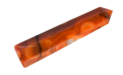 Amazing Gemstone Carnelian Crystal Towers ~ Natural Healing Crystal Point Obelisk for Reiki Healing and Crystal Grid (3" to 4" INCH)