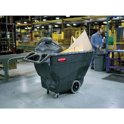 Rubbermaid Commercial Products Cube Lid for Utility Tilt Trucks, Black Rolling Cart Accessory, Compatible with Tilt Trucks