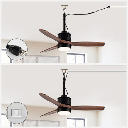 Vernal Life 42“ Gazebo Fans Outdoor Hanging for Pergola Patios Waterproof with Remote Control, DC Motor w 6-Speeds, Walnut