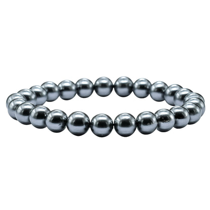 Amazing Gemstone Crystal Bracelet for Women Men's Gifts - Protection Healing Crystal Bracelet - 8mm Gemstone Beaded Stretchable Bracelet Pulseras Para Hombres Mujer Stocking Stuffers Mothers Day Gift (Black Pearl)