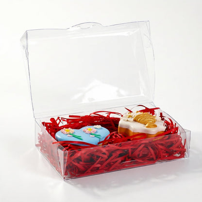 SLShePack 24PCS Clear Plastic Cookie Boxes 7x4.3x1.5 Inch with Window for Chocolate, Truffle, Oreo, Pastry, Bakery, Donut, Brownie, Soap, Party Favors, Wedding, Christmas, Valentine's
