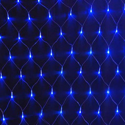 DOCHEER LED Net Mesh String Fairy Lights 204 LEDs, 6.56 Ft x 9.84 Ft,8 Modes, Blue Outdoor Transparency String Lights Waterproof Christmas Decorative Lights for Christmas Tree, Holiday, Party