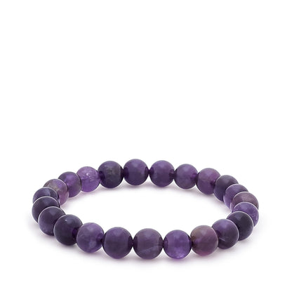 Divine Hindu Amethyst Crystal Bracelet | Makar Rashi (Capricorn) Zodiac Stone | Certified Healing Gem | Reiki Energy | Chakra Alignment | Meditation & Protection for Men & Women.