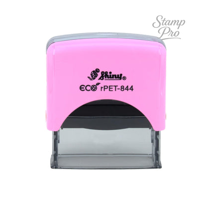 Stamp Pro Pink Self Inking 3 Line Custom Stamp – Personalized Name or Text Stamp for Home, School, Crafts & Business Use