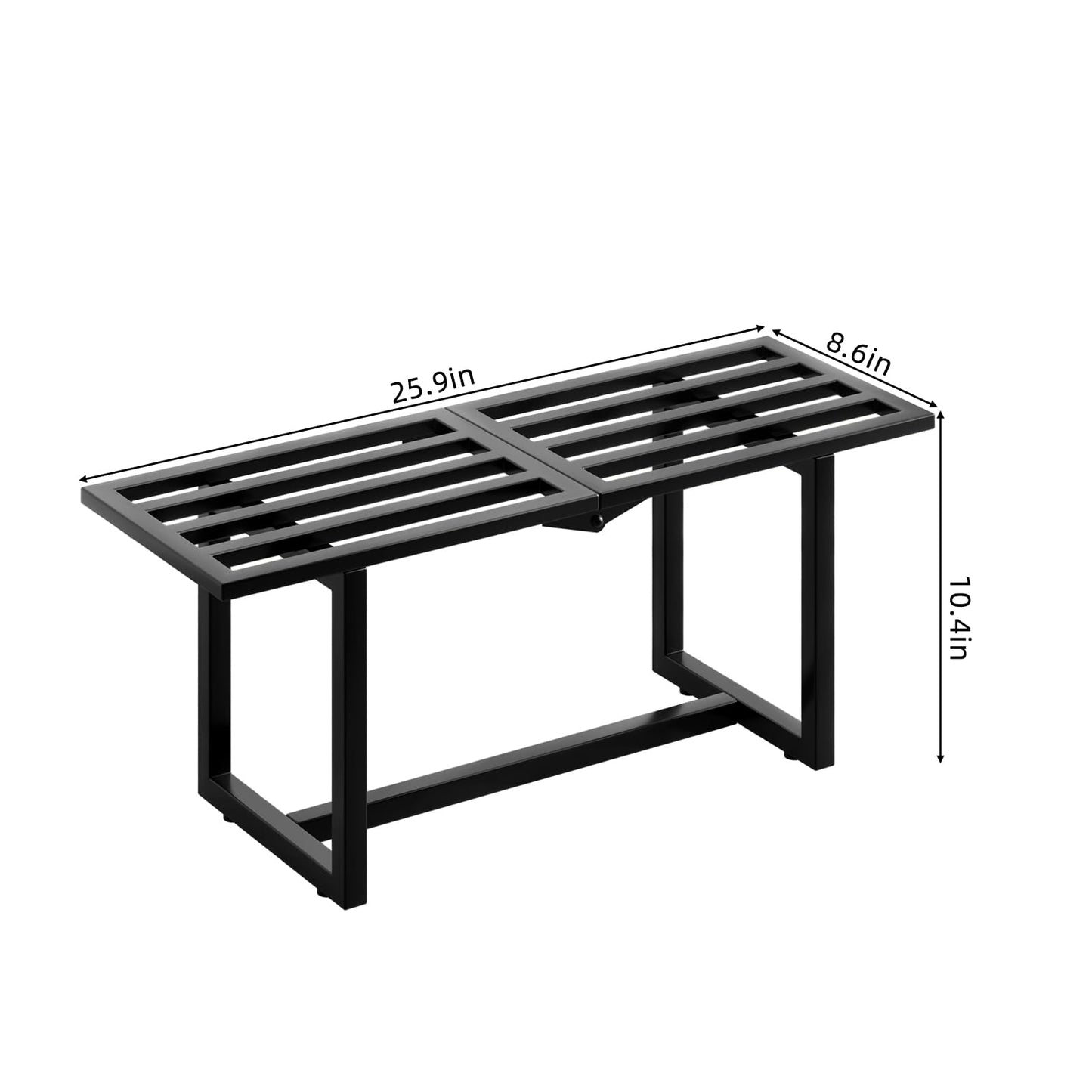 Rioneta 2-Pack Elegant Mid-Century Modern Metal Tiered Plant Stand Robust 330 lbs Capacity Versatile Indoor Outdoor Display for Living Room, Patio & Balcony Black