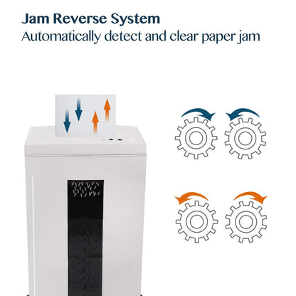 WOLVERINE 18-Sheet Shredders for Home Office Heavy Duty P-4 Security Level Crosscut Paper Shredder Paper/CD/Card Ultra Quiet Paper Shredder for Home with 6 Gallons Pullout Waste Bin SD9113(White ETL)