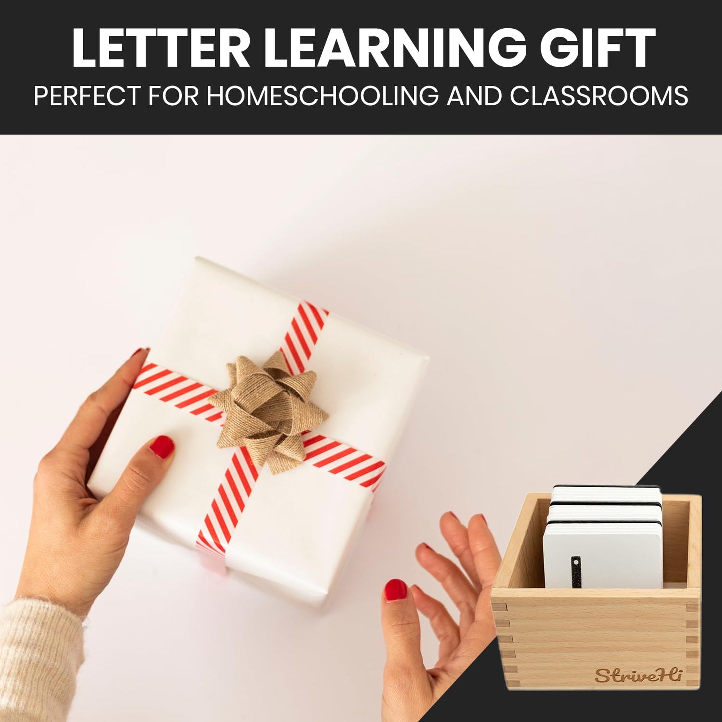Montessori Sandpaper Letters | Black & White Montessori Letters Set w/ 3.5"x2.8" Lowercase & Uppercase Sand Paper Letters Cards Set | Sensory Sandpaper Letters Montessori | alphabet sandpaper letters