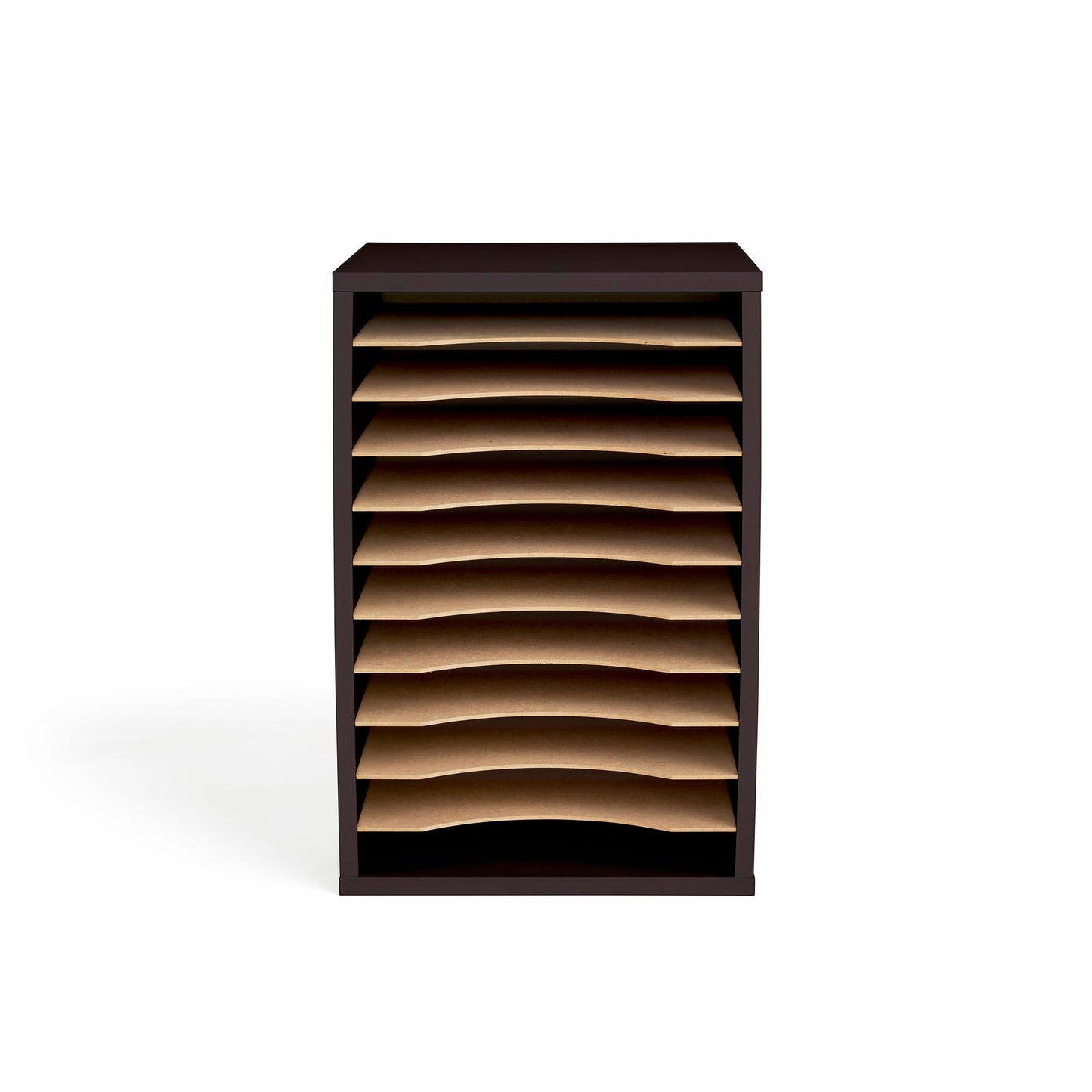 Safco Products Vertical Desktop Sorter, 11 Compartment, Black