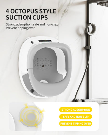 Baby Bath Seat for Babies 6 Months & Up, Bath Seats for Babies Sitting Up, 3 Baby Bath Toys, Open Design, Non-Slip, Compact Toddler Bath Seat.