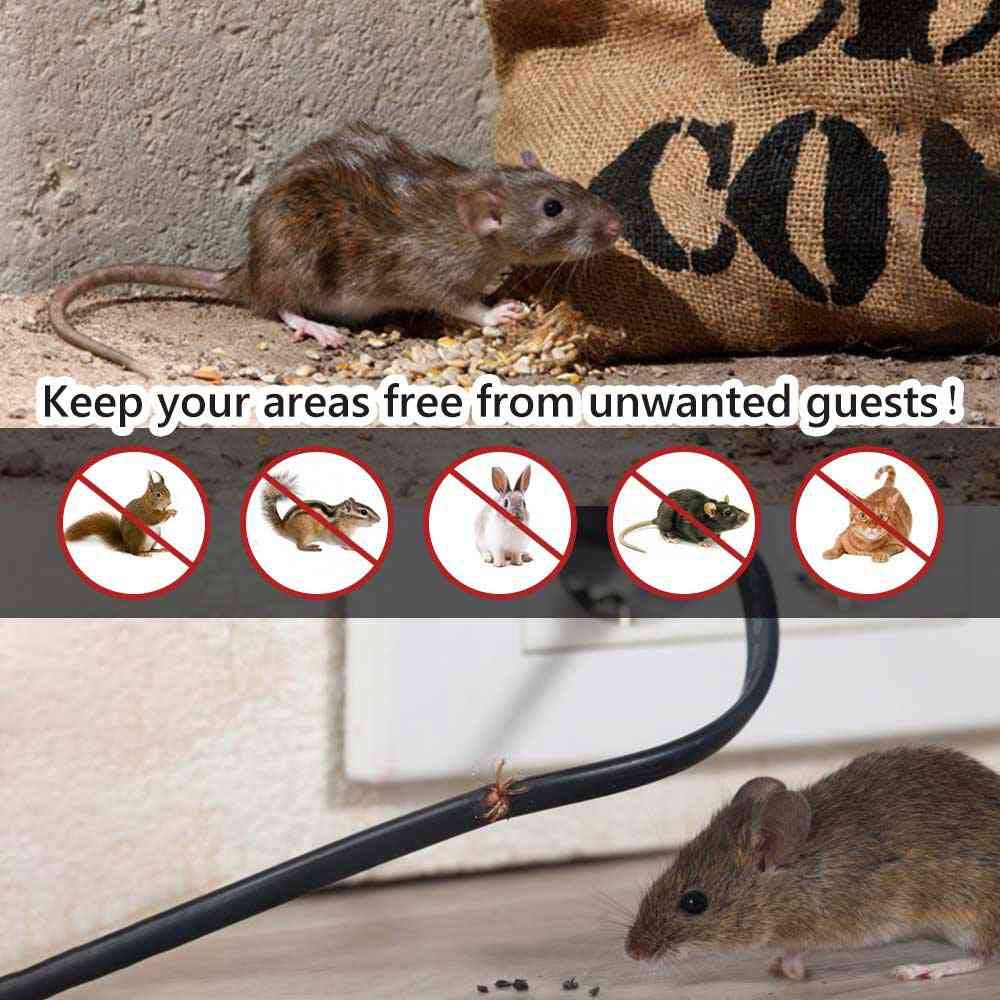 Angveirt Rodent Repellent Battery Operated Ultrasonic Mouse Repeller for Car Engines Squirrel Pest Repeller Under Hood Rat Repellent Mice Deterrent for House Garage Attic Indoor 1 Pack