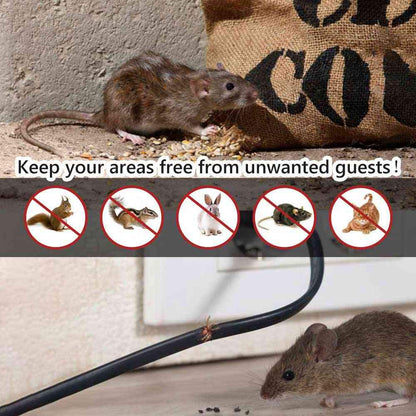Angveirt Rodent Repellent Battery Operated Ultrasonic Mouse Repeller for Car Engines Squirrel Pest Repeller Under Hood Rat Repellent Mice Deterrent for House Garage Attic Indoor 1 Pack