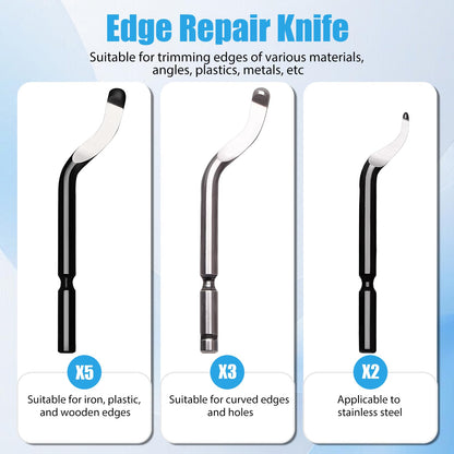 13pcs Deburring Tool with 10 High Speed Steel Blades, Deburring Tool 3D Printing with Micro Cutter Tweezers Deburrin Tool Set for Resin Plastic Metal