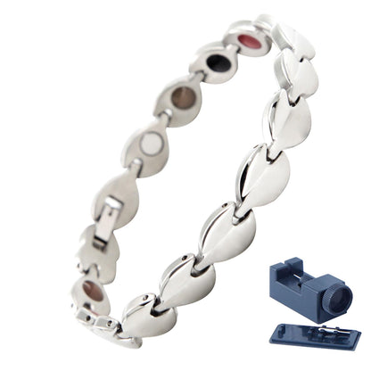 KYOSI Magnetic Bracelets for Women Stainless Steel Magnet Bracelet Special Jewelry with Sizing Tool Mothers Day Gift