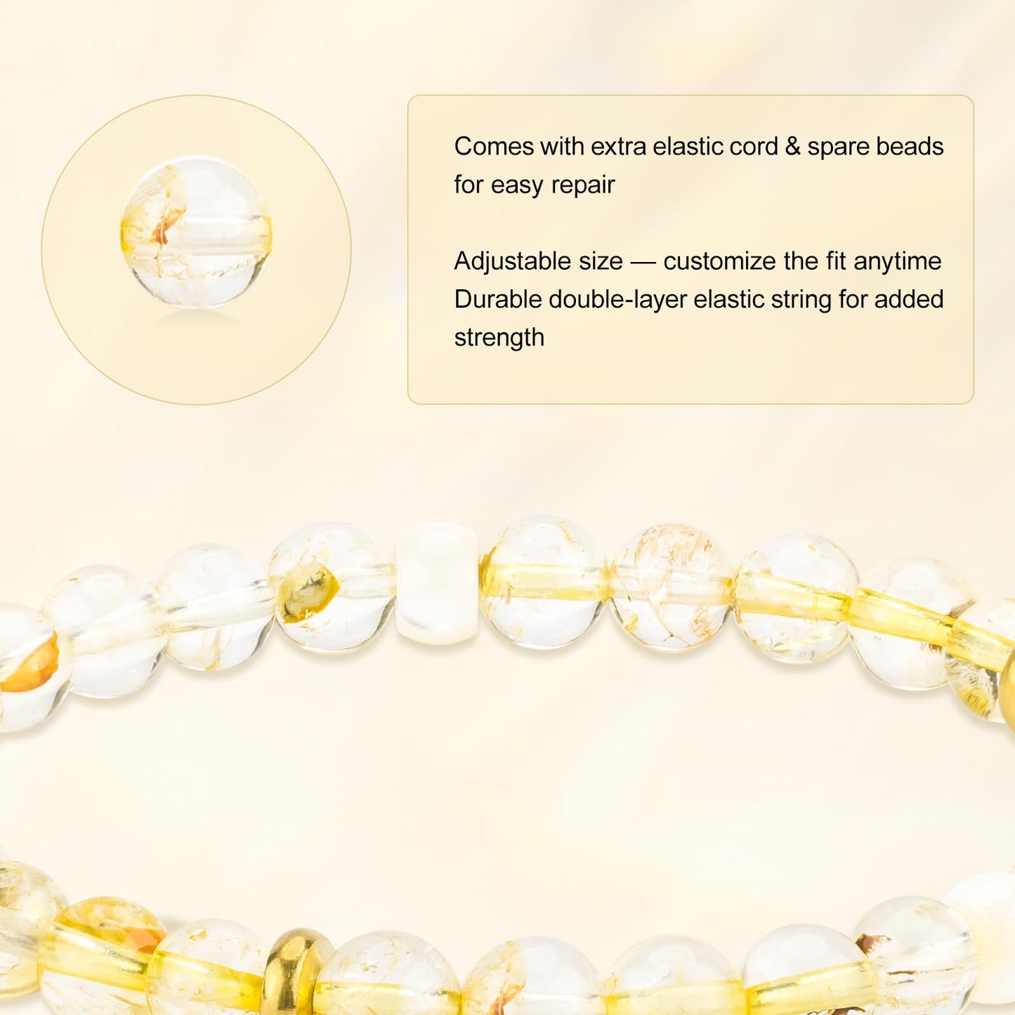 MesoAura Natural Garnet Bracelet – handmade Crystal Healing Jewelry for Women & Men – Root Chakra Balance, Vitality & Courage Energy Stone – Zodiac Capricorn Aquarius – Spiritual Gemstone Beaded Bracelet (Solar Plexus Chakra – Citrine Rhapsody bracelet)