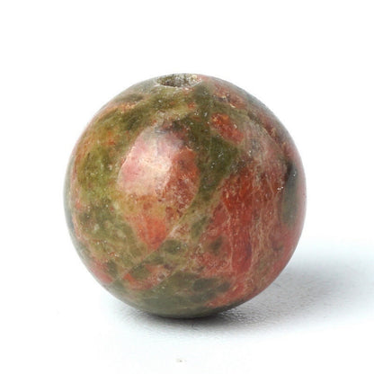 100Pcs Natural Stone 6mm Unakite Round Loose Gemstone Energy Healing Beads Hole Size 1mm DIY Smooth Beads for Bracelet Necklace Earrings Jewelry Making