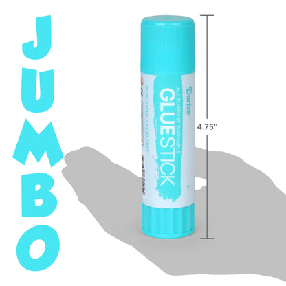 Darice Jumbo Glue Sticks, 1.4 Oz (40g) – All-Purpose Washable School Glue for Crafts, Paper, & Fabric – Clear Drying, Acid-Free & Non-Toxic – Bulk Classroom Supply (12 Pack)