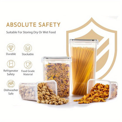 20/48/60pcs Food Storage Container Set, Fresh-Keeping Boxes, Easy-to-Secure Lids - Airtight Plastic Containers, Suitable For Pantry, Travel, Outdoor Picnics, Kitchen Organization, Comes With Labels And Marker(24/30 Lids + 24/30 Containers).