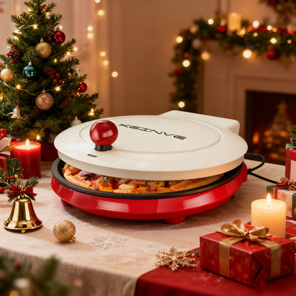 1500W Electric Smokeless Grill, 2-in-1 Indor Grill And Pizza Maker With 30-Min Timer And Auto Shut-Off, Working Together On Both Sides, 180° Open For Quesadilla, Sandwich, BBQ, Steak, Veggies, Gift Ideas, Perfect Gift For Christmas
