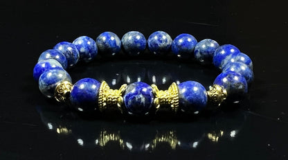 AWAKEN YOUR KUNDALINI Lapis Lazuli Stretch Bracelet – Truth, Wisdom & Chakra Energy, 10mm