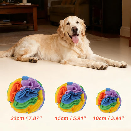 GLIDESMOOTH Snuffle Ball for Dogs, Designed for Small Breeds and Puppies, Interactive Dog Toys, Keeps Pets Busy with Storage Bag Machine Washable, Colorful, Small