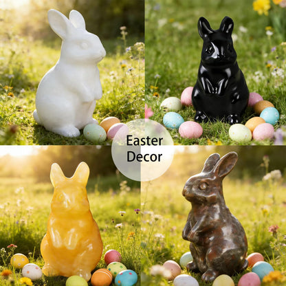 QLRSUXN Yellow Calcite Bunny Figurine,Hand-Carved Rabbit Statue for Home Decor,1.6" Healing Crystal Desk Ornament, Easter Gift for Women Men,Lucky Feng Shui Charm for Office,Cute Animal Spirit Totem