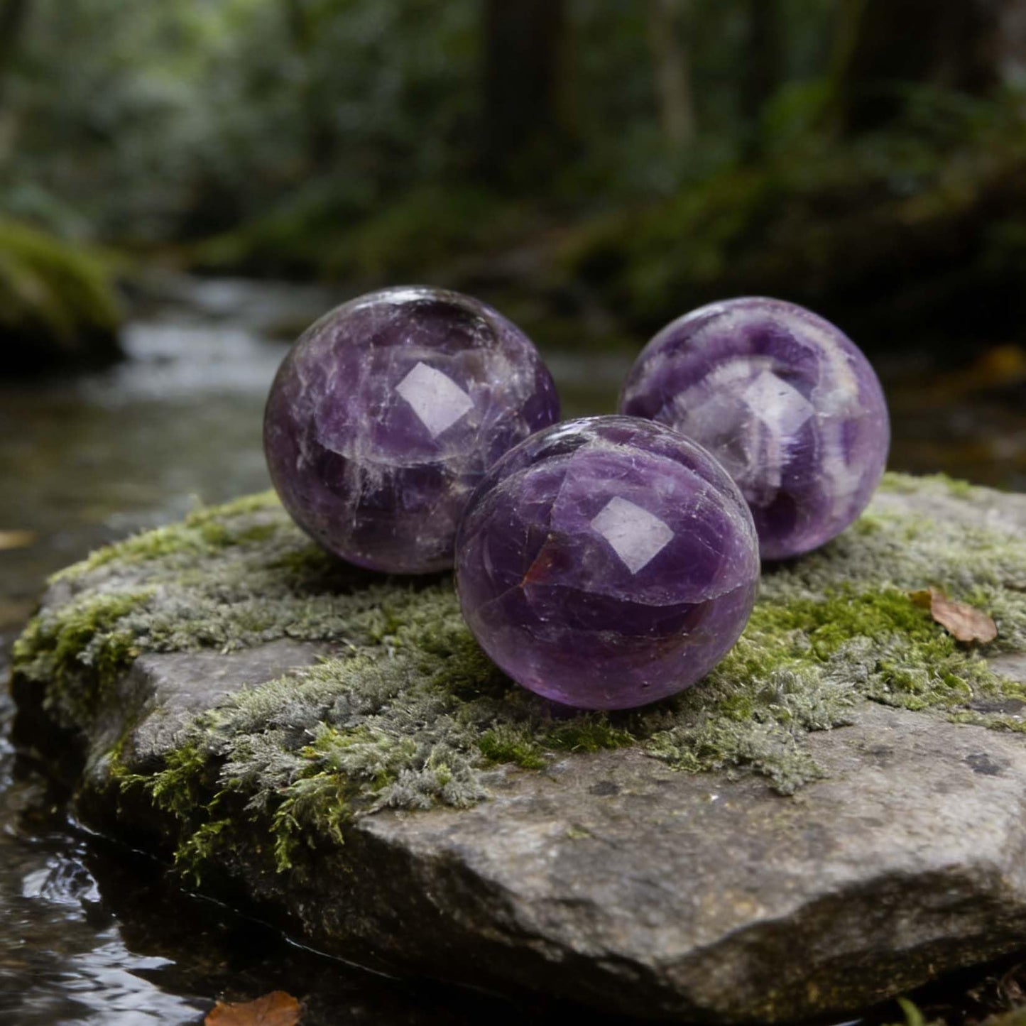 AierCrystal Natural Stone Crystal Sphere Feng Shui Home Decoration Ball Positive Energy Scrying Orb for Meditation Tool for Spiritual Space Purification Globe(Diameter5-6cm Amethyst Sphere)
