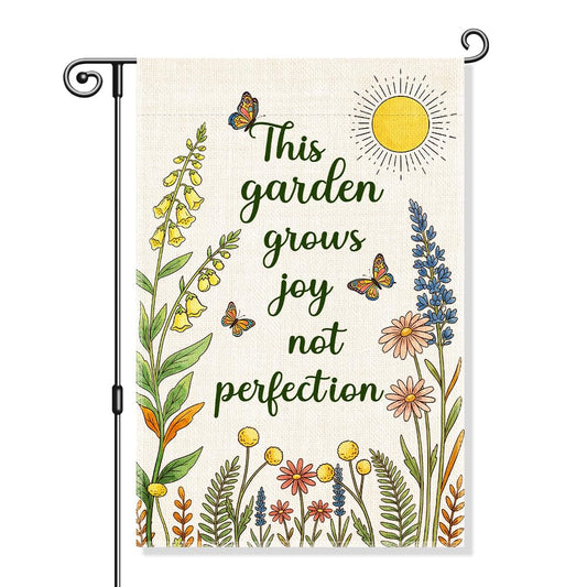 Gkodw Garden Flag, Funny Welcome Yard Flag for Outside, Religious Garden Gifts, Christian Yard Sign Home Décor, Christian Bible Musical Notes Flag (Beige2)