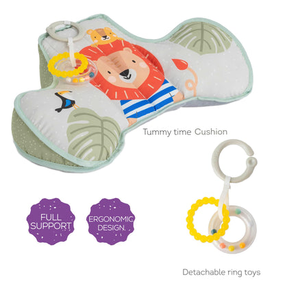 Taf Toys Tummy Time Support Toy with Detachable Toys for Newborn & Up, Develops Muscles for Crawling Montessori Sensory Crawling Toy for Infant Newborn Toddler Tummy Time Toys 0-6 Months Babies