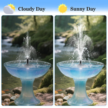 Solar Water Fountain for Bird Bath with Seperate Solar Panel 2W,Solar Fountain Pump for Pond,Water Feature Solar Water Pump
