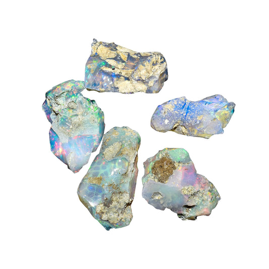 QNAVIC 30+ carats AA+ Natural Raw Ethiopian Fire Opal Rough Gemstone, Chakra Healing Crystal, Rough Crystals and Gemstone, October Birthstone Jewelry Making Supplies, DIY Gifts Art Crafts
