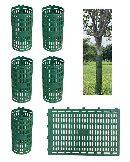 Tree Trunk Protector Guard - 6Pcs Splicable Bark Protectors, Breathable Wildlife Protection