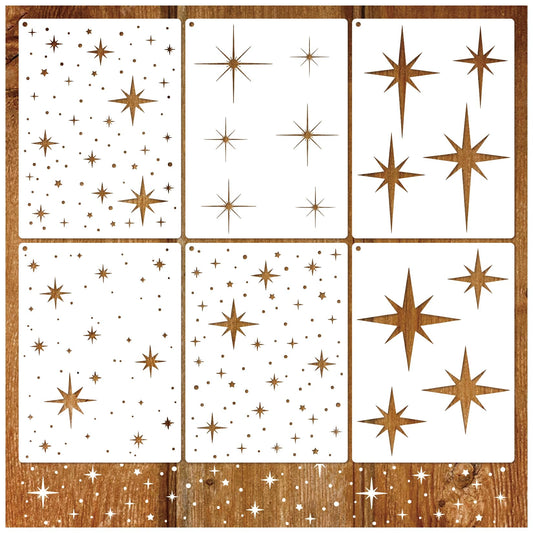Large Star Stencil for Painting Reusable Paint Stencils for Walls Twinkle Star Wall Drawing Stencils for Painting on Wood Craft Canvas Fabric Home Decoration(Twinkle Stars)