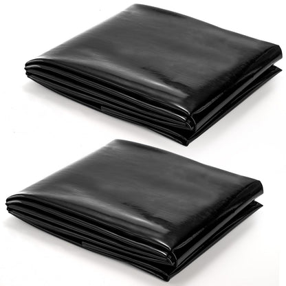 yarlung 2 Pack 4x7 Feet Pond Liner, 20 Mil Small Pond HDPE Mat Black KOI Pond Liner for Fish Ponds, Waterfall, Garden Fountains