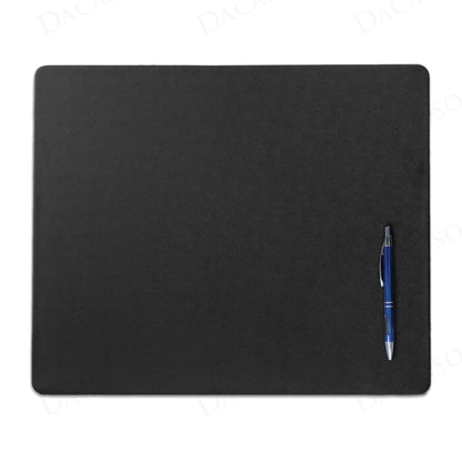 DACASSO Leatherette Conference Table Pad - Luxury Leather Desk Blotter for Writing - Padded Executive Desk Surface Protector - (Black, 17” x 14”)