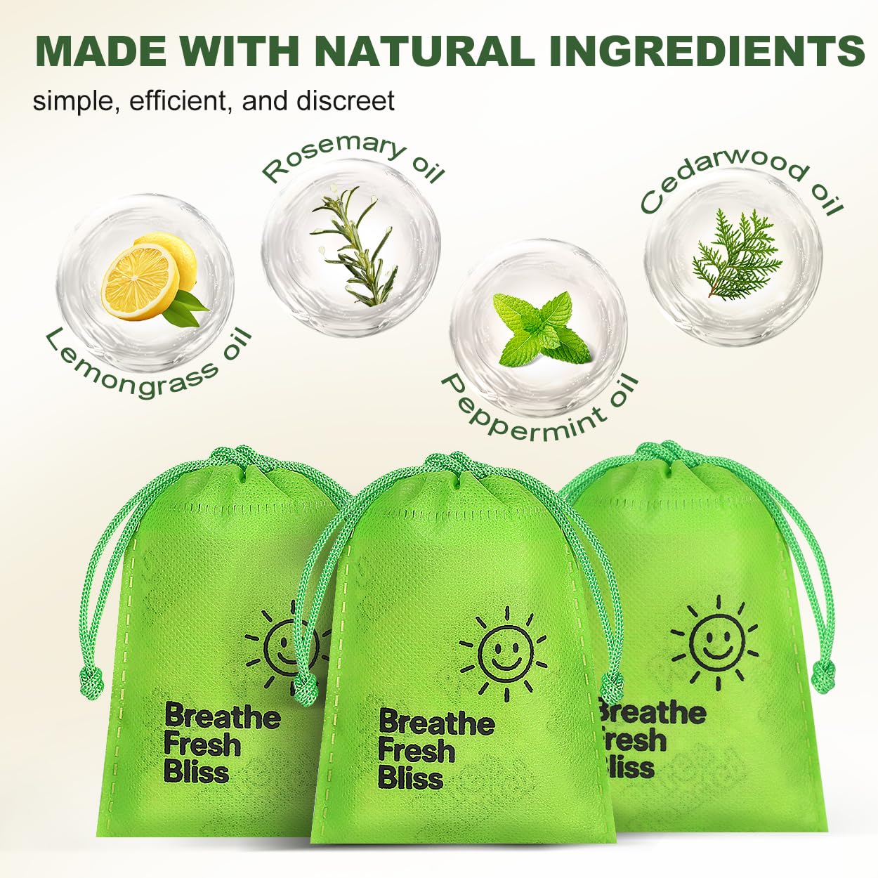 Bed Bug Repellent Pouches, 12 Pack Natural Plant Based Essential Oil, Flea and Mite Bedbug Deterrent for Indoor Home, Hotels and Luggage, Long Lasting Closet Bed Bug Prevention, No Residue Formula