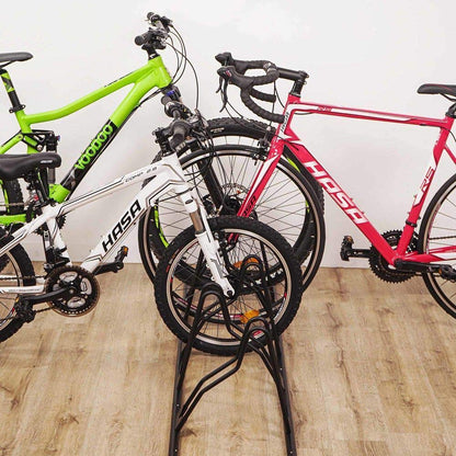 CyclingDeal Bicycle Floor Parking Rack Stand - for Mountain MTB Road Bike - Indoor Home Garage Storage - Classic 6 Bikes