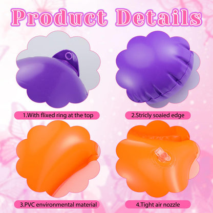 Realspring 12 Pcs 12 Inch Spring Summer Inflatable Outdoor Decorations Butterfly Flowers Inflatable Hanging Ornament Large PVC Spring Summer Butterfly Flowers Blow up Yard Party Indoor Outdoor Decor